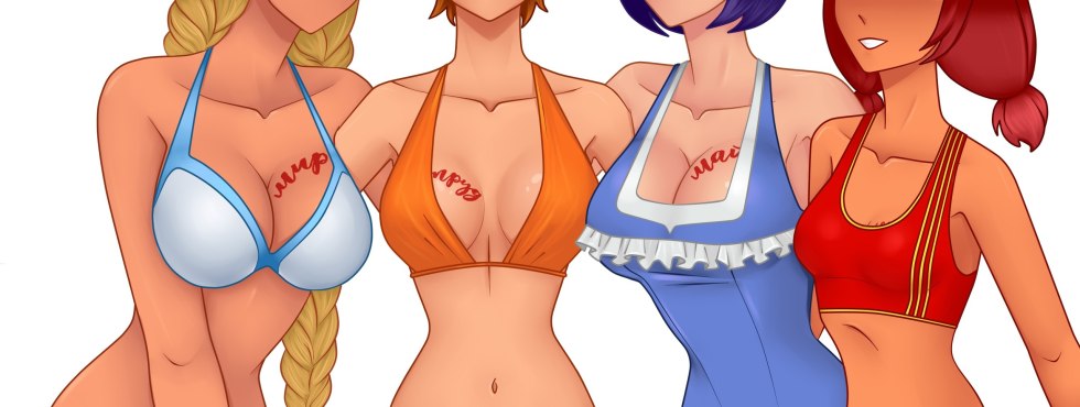 Red -haired girls in latex