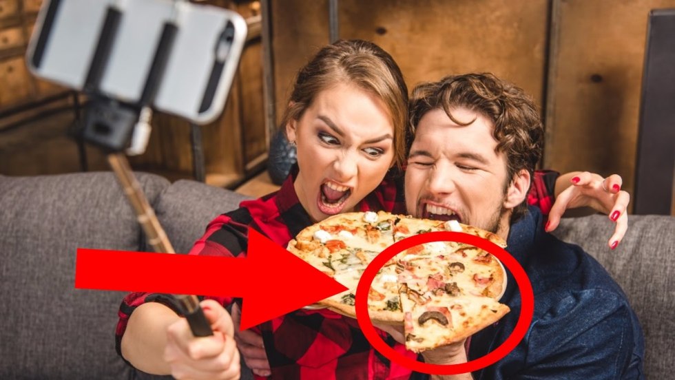 Couple and pizza