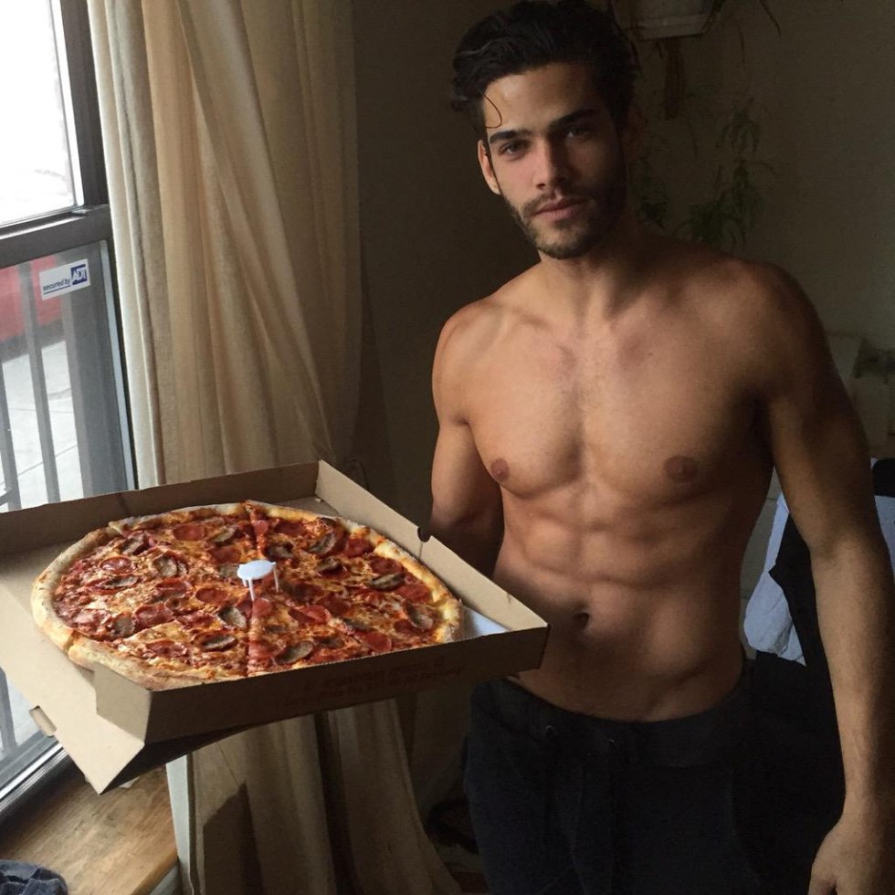 A guy with food