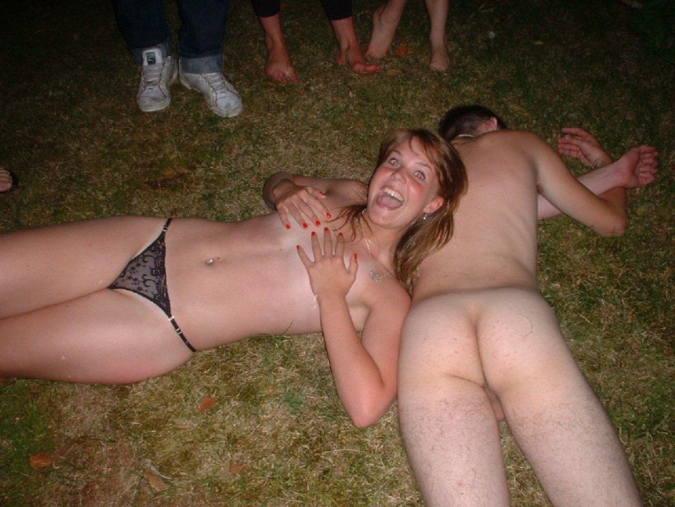 Beautiful drunken naked women
