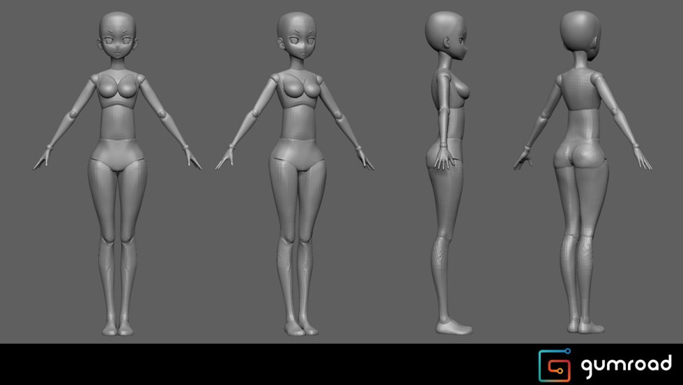 Anime body model