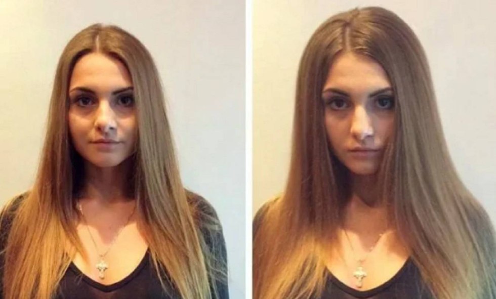 Hofre on the hair before and after