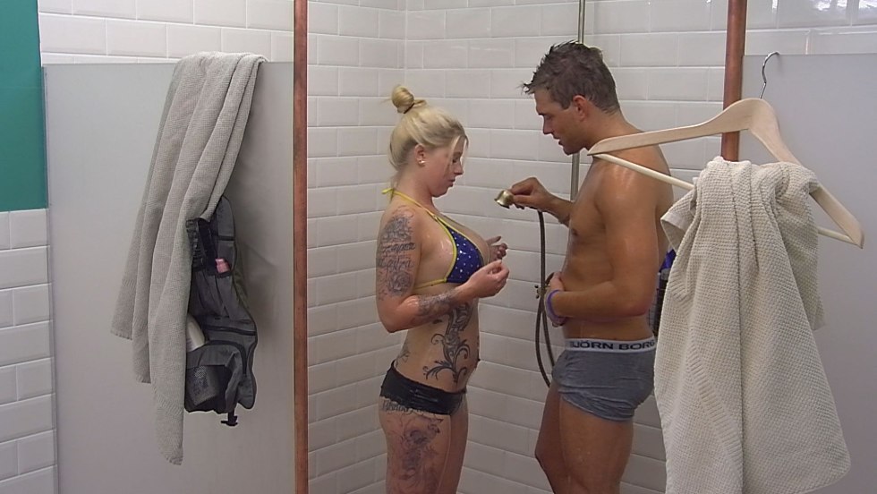 Woman before and after undressing