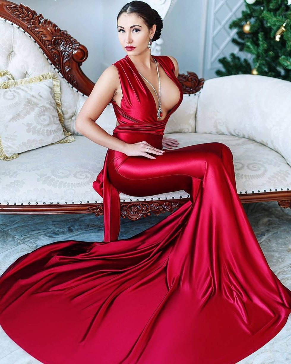 Michelle Levin in a dress