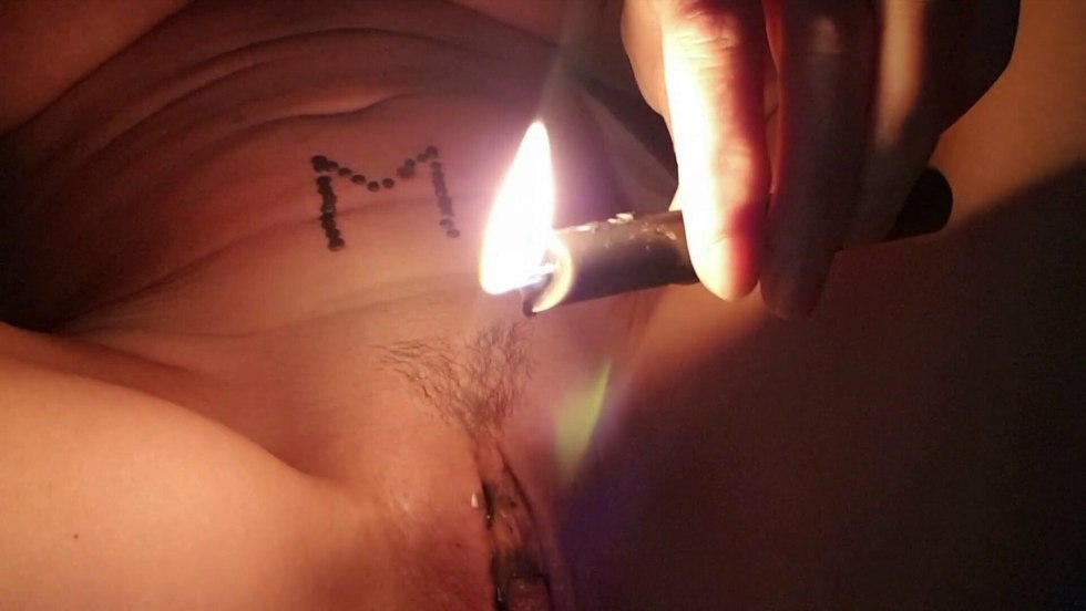Burning candle in the anus