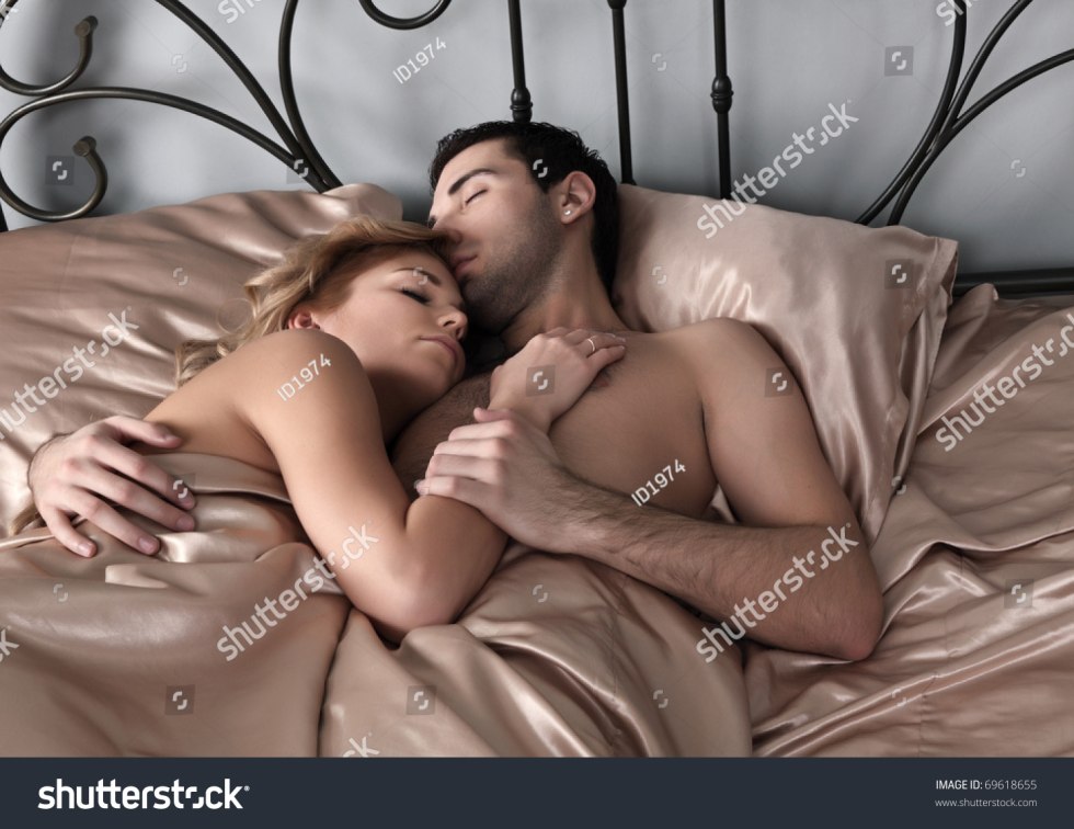 Photo shoot in bed for two