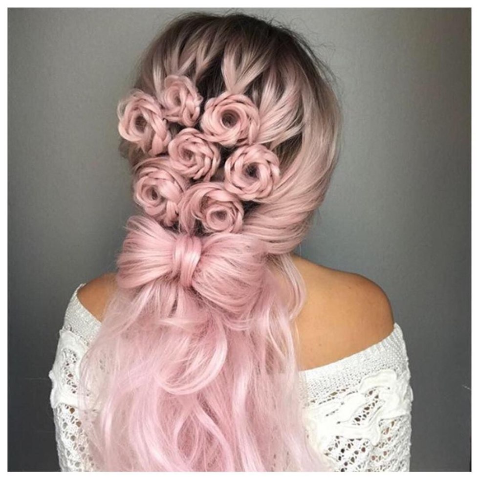 Pink kanecalon 2 braids