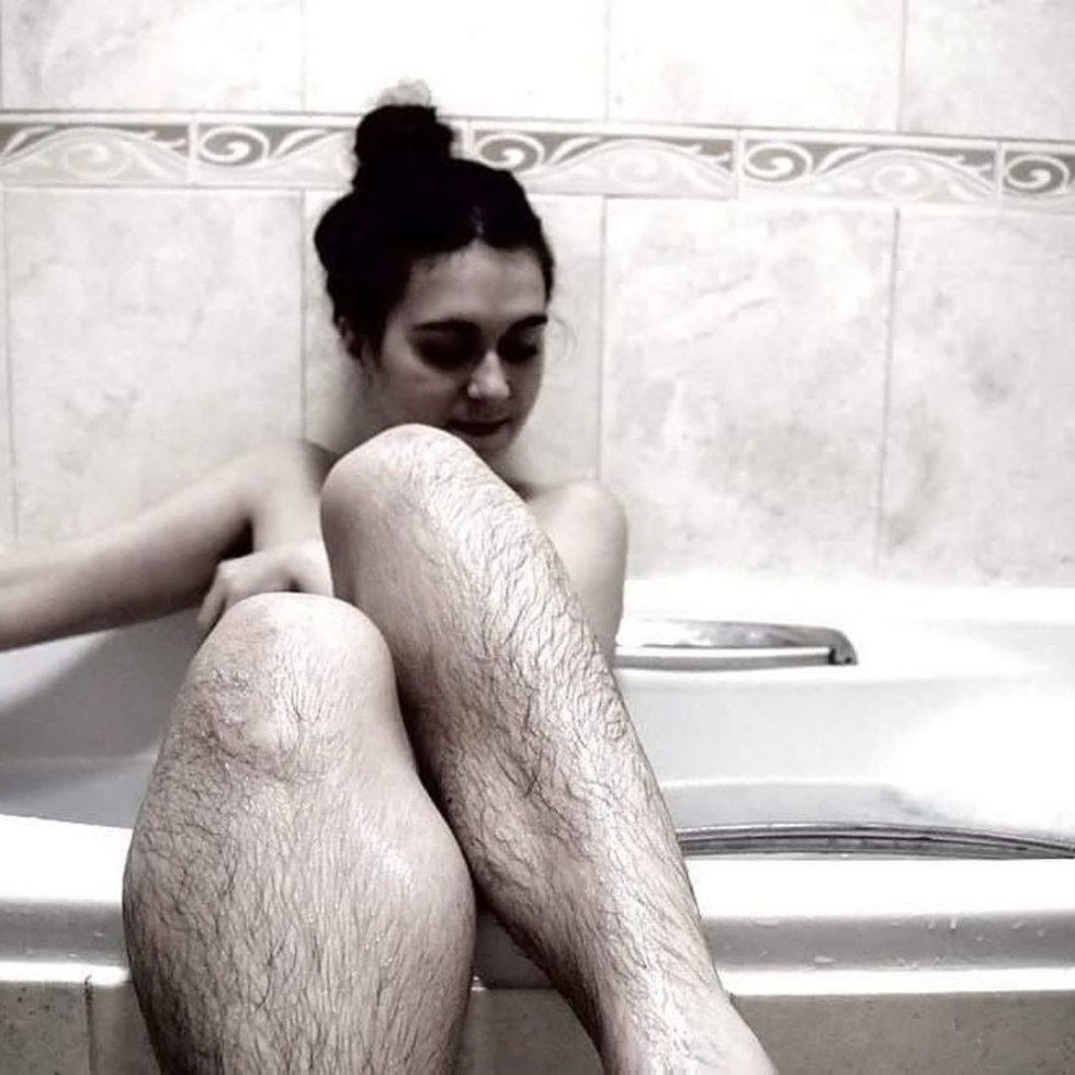 Naked women with hairy legs
