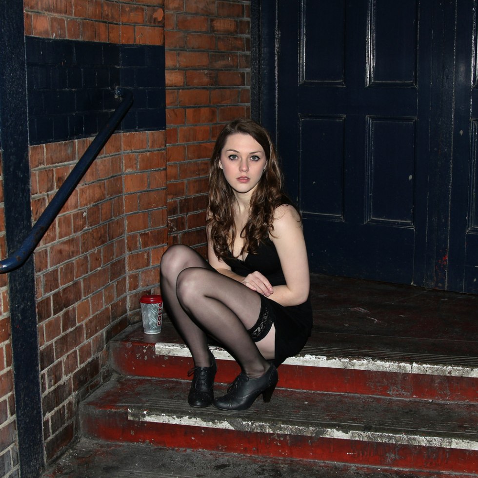 Emily Eddison in heels