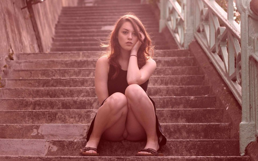 White panties under the dress