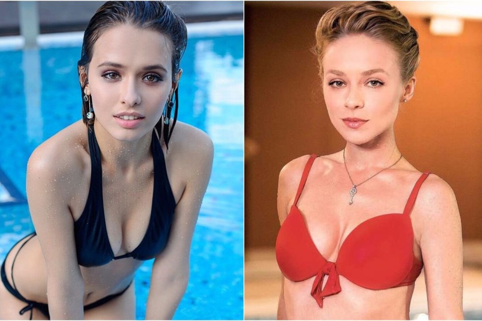 Alina Lanina in the underwear of Sasha Tanya