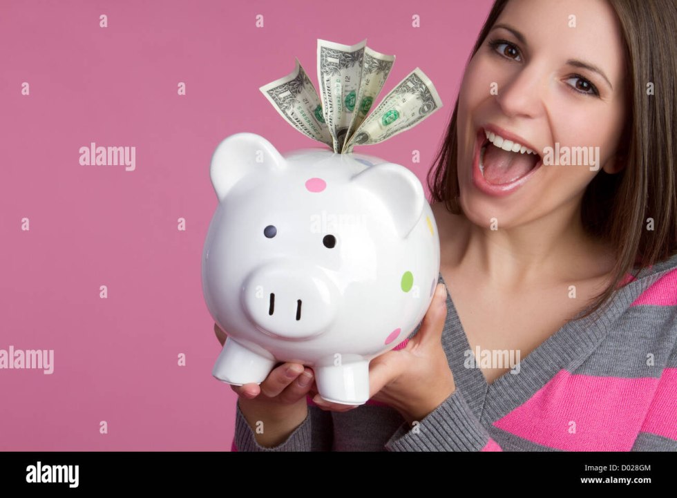 A piggy bank with a penny