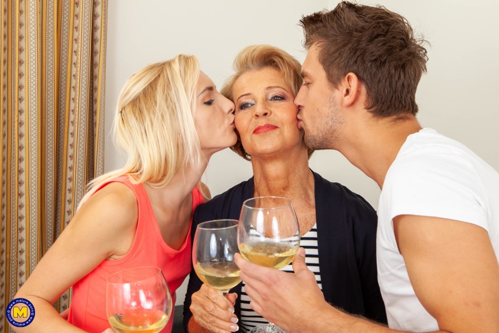 Boy and two mature women