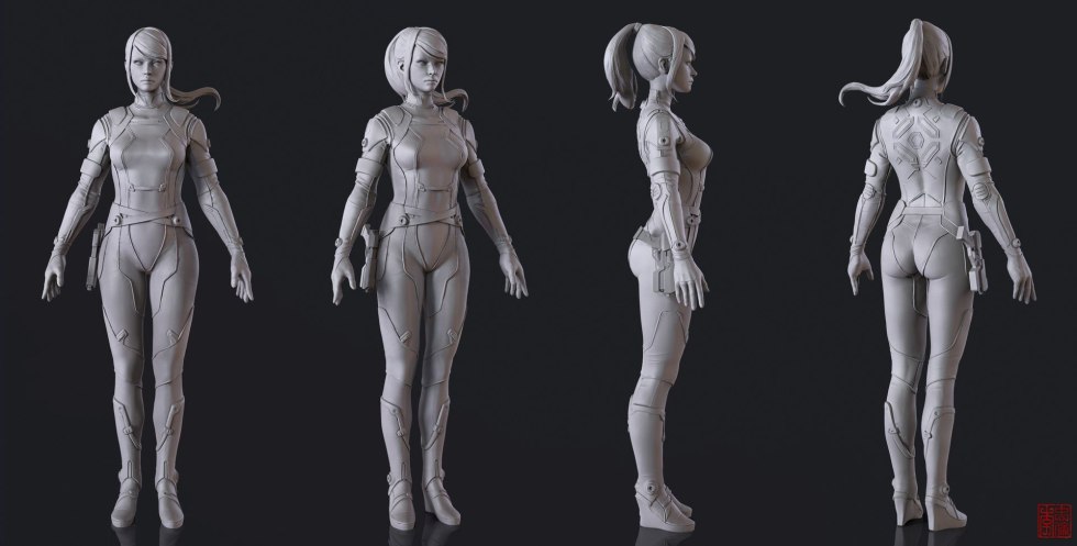 Reference girl in a swimsuit