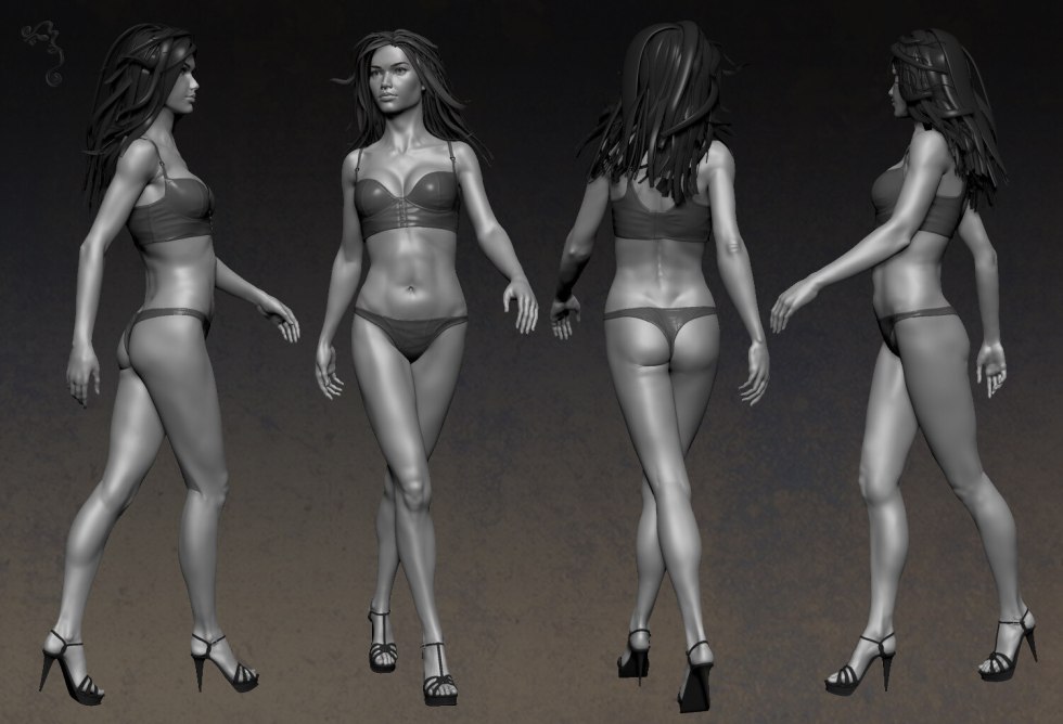 Reference lighting of the female body