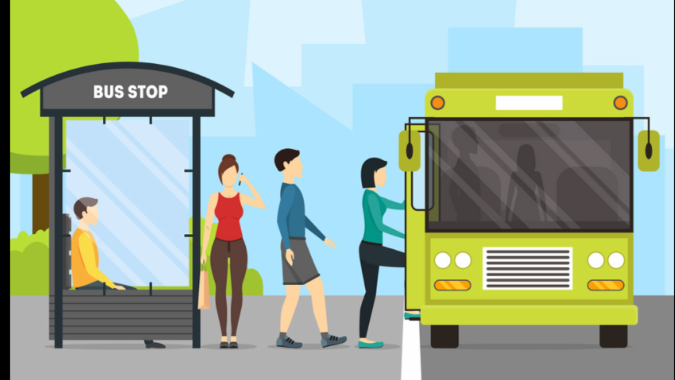 Drunk girls at a bus stop