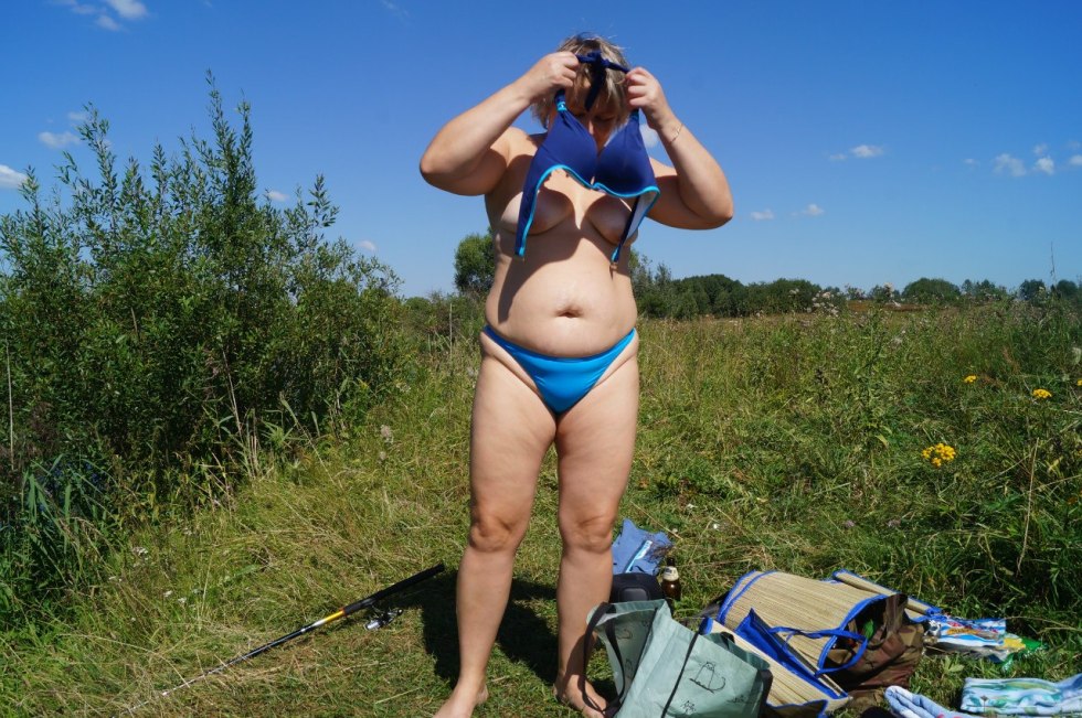 Rural aunts in swimsuits