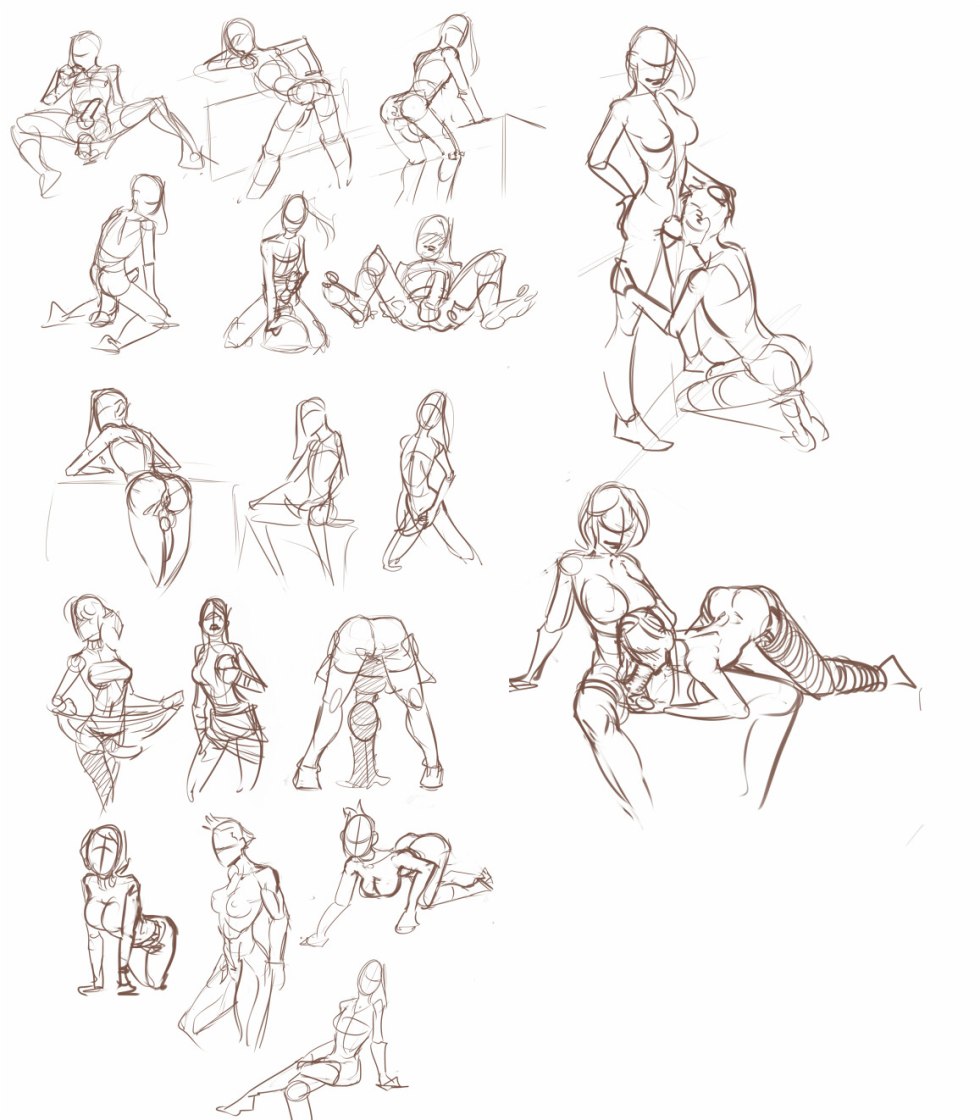 Poses for drawings