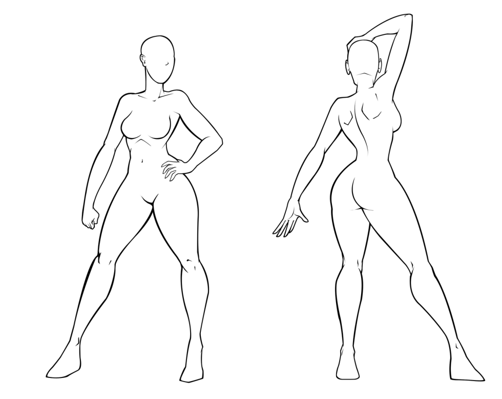 Beach poses for drawing