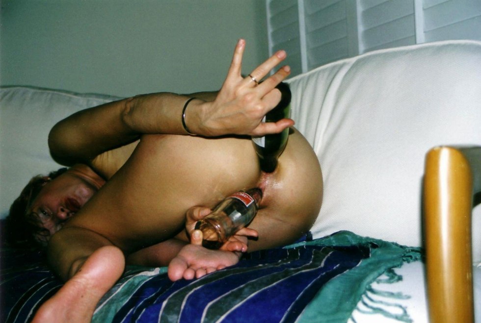 Grandfather slaves stick bottles home bdsm