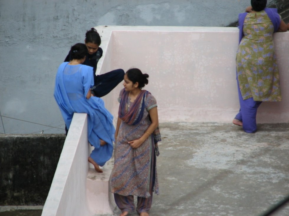 Naked beauties in the village