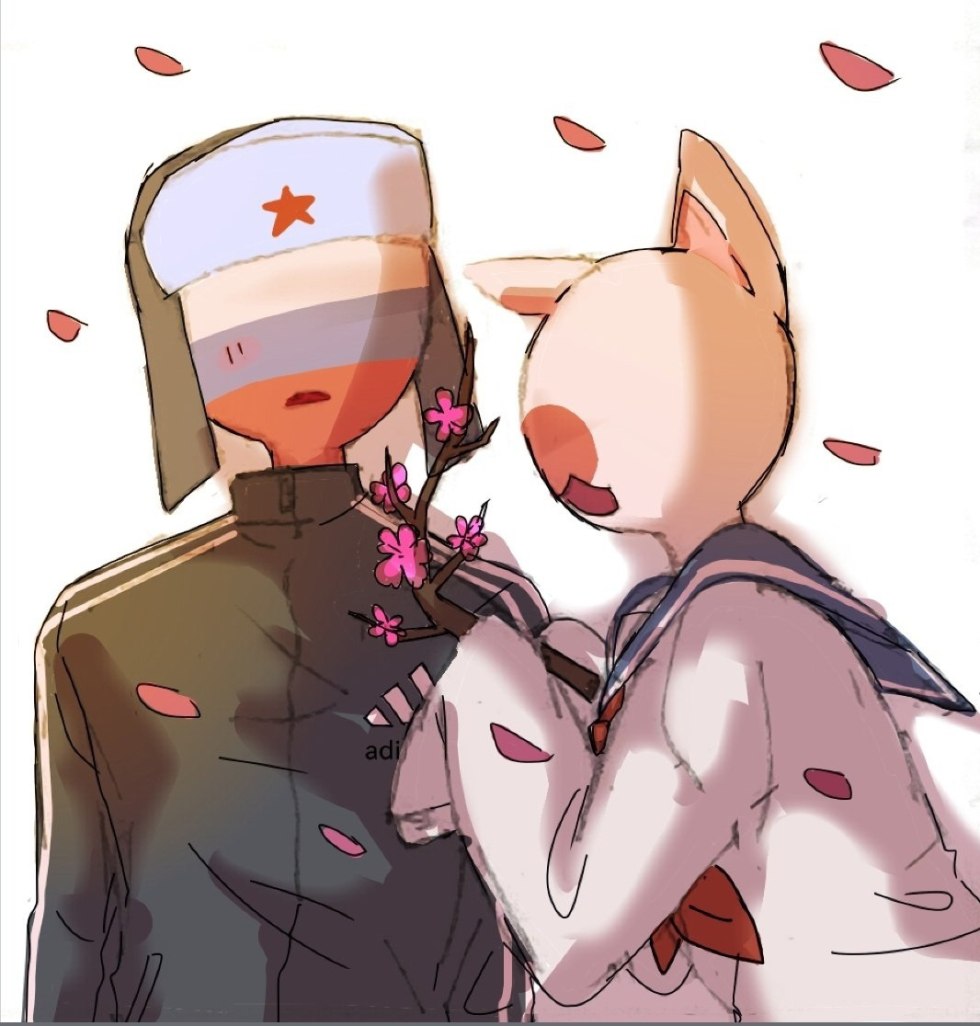 Countryhumans Russia X Japan