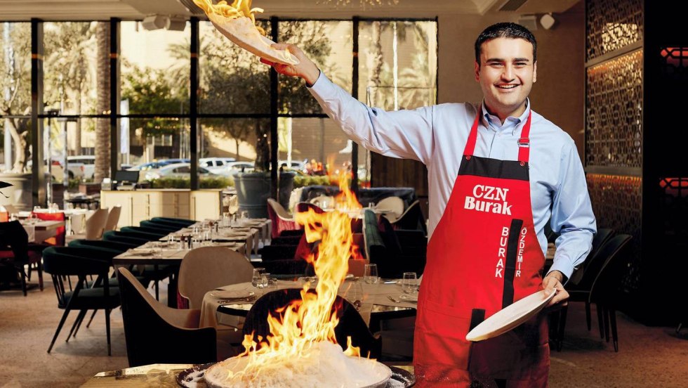 Blonde in the restaurant xxx