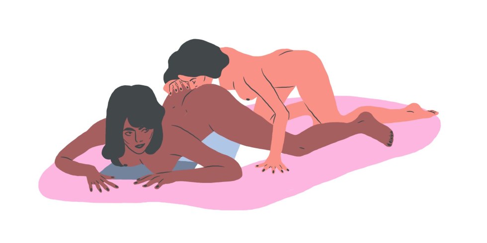 Gangbang on a billiard table