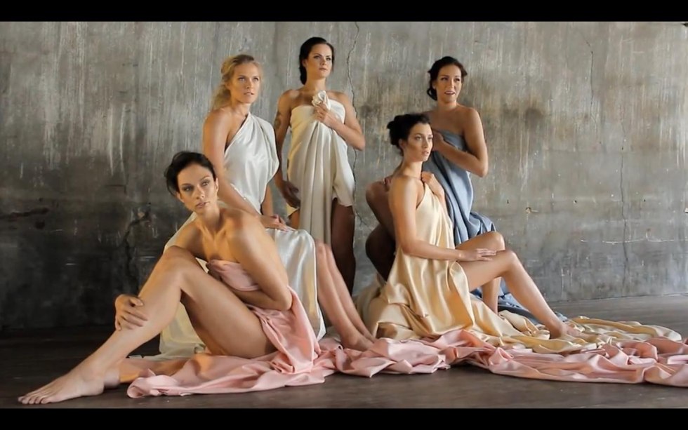 Color silhouettes of athletes