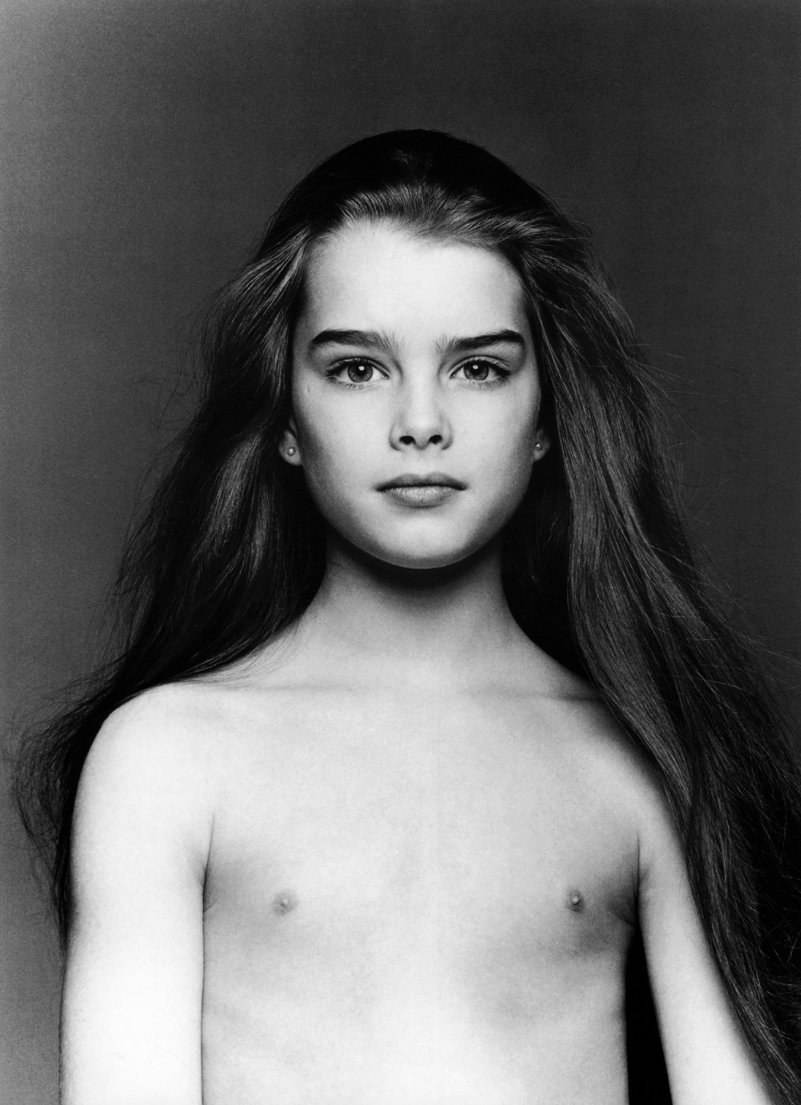 Actress Brooke Shields as a child naked