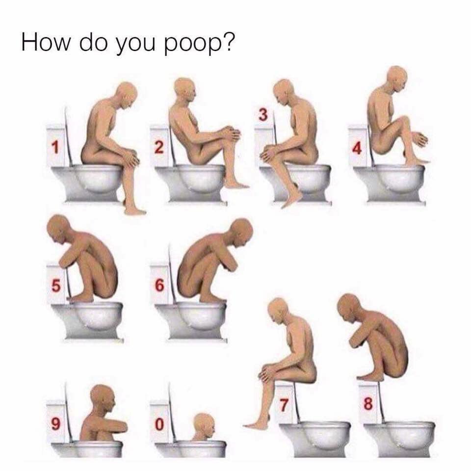 Correct defecation pose