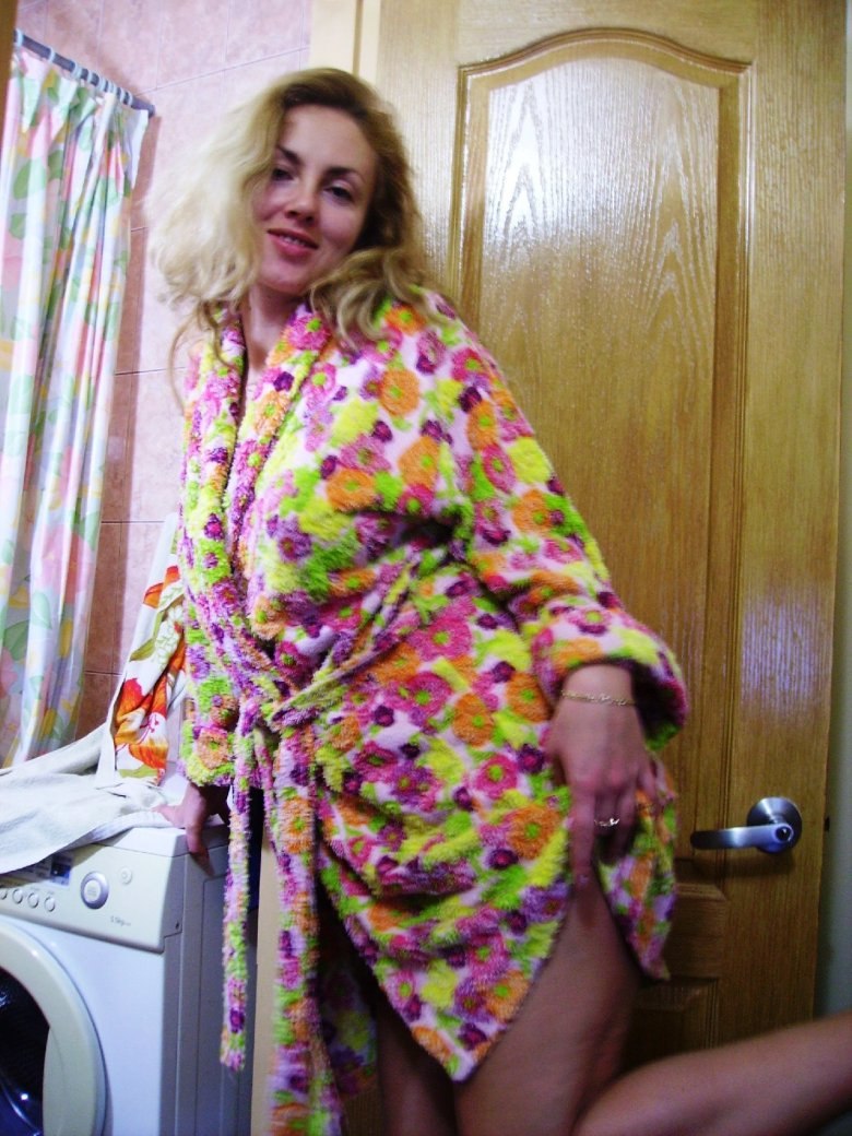 Mom in a dressing gown