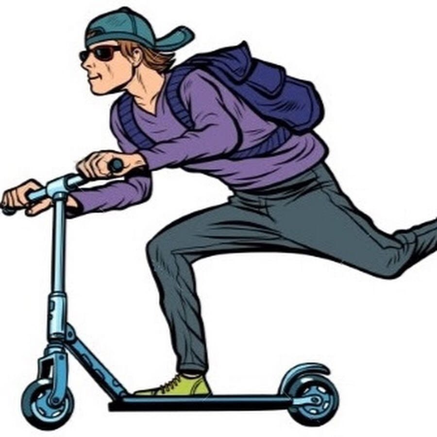 On a scooter (81 photos)