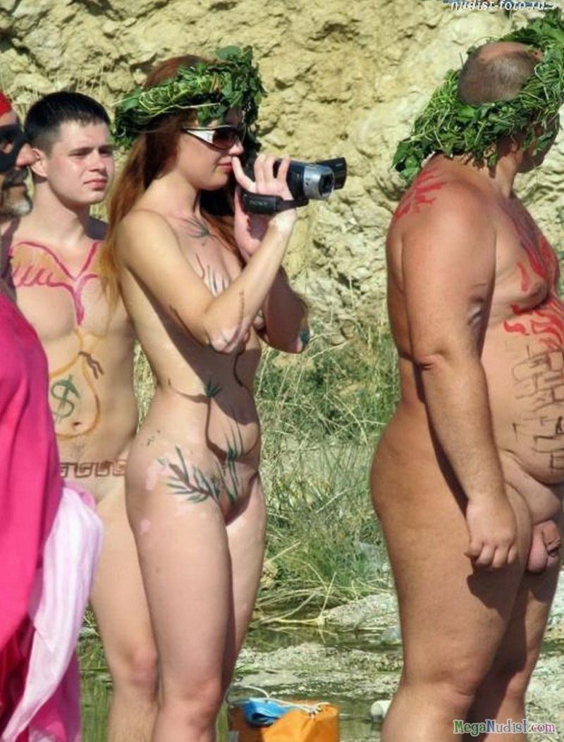 Body Art on Nudist beach