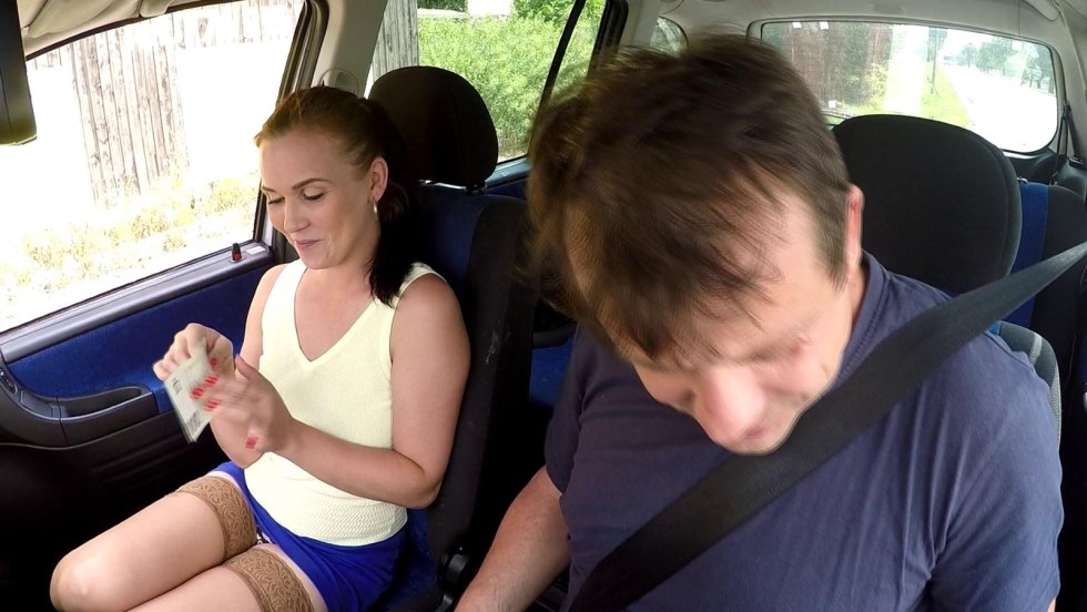 Fuck in stockings on the highway