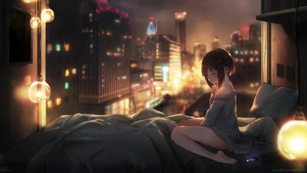 Girl in the city of Art