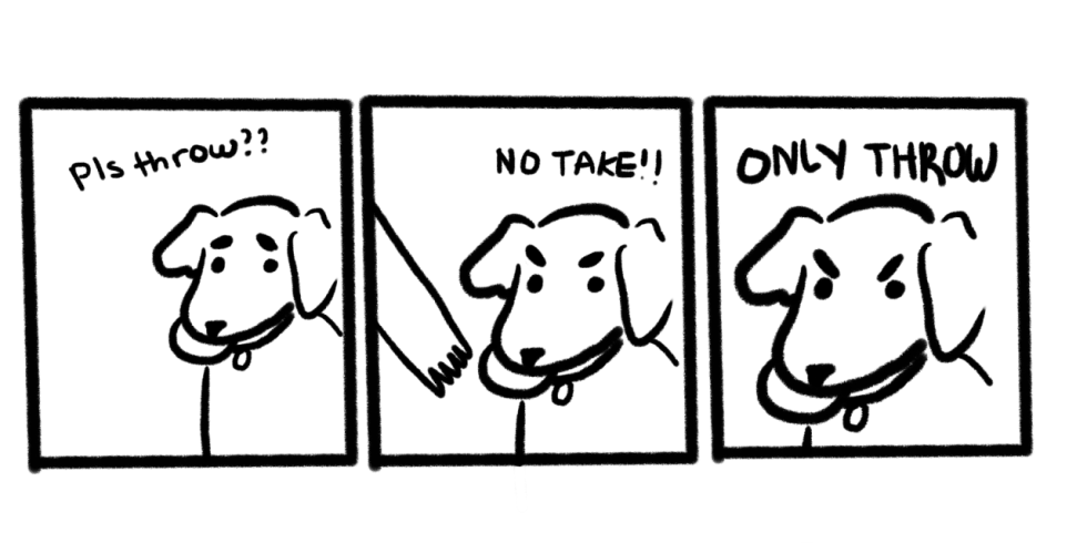 MEM comics dog ball