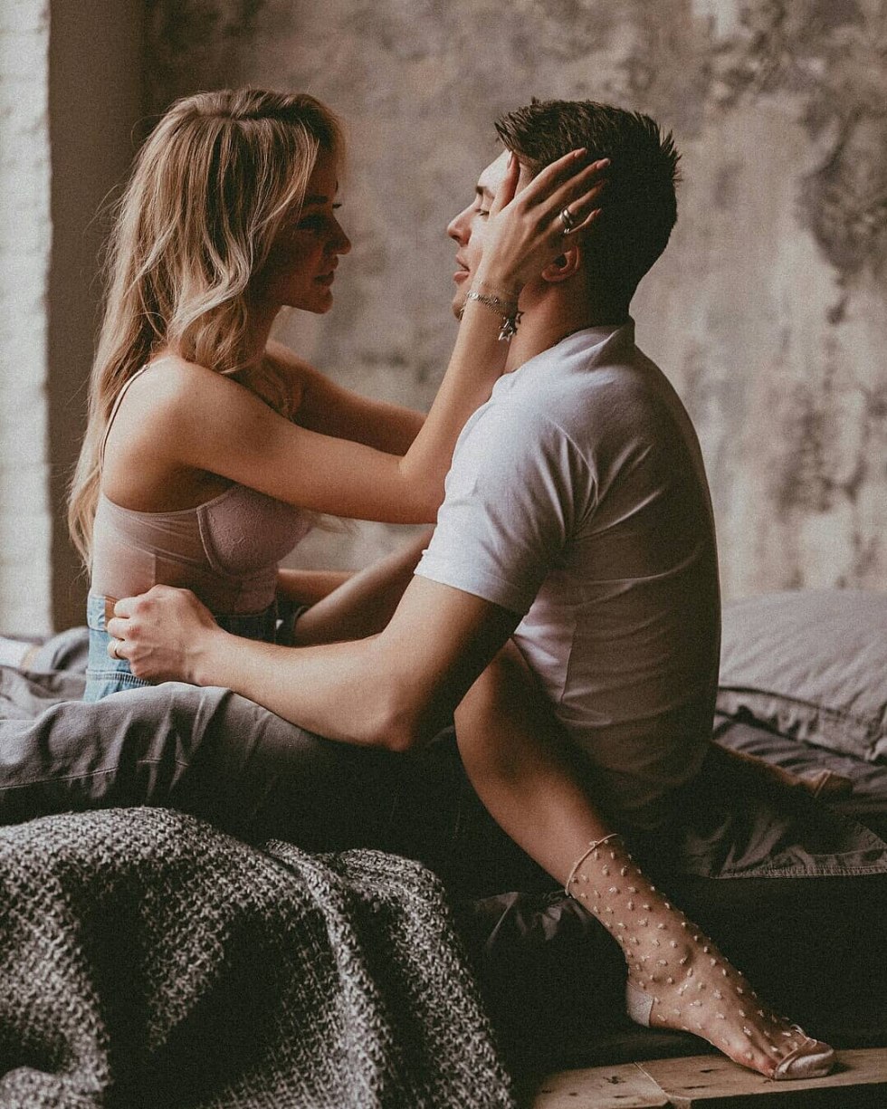 Touching a man to a woman