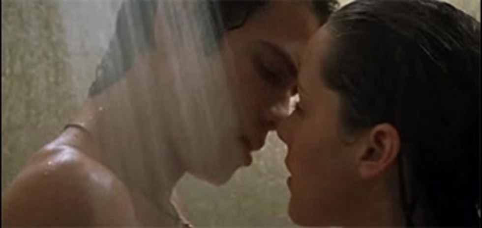 Close hugs girl and guy