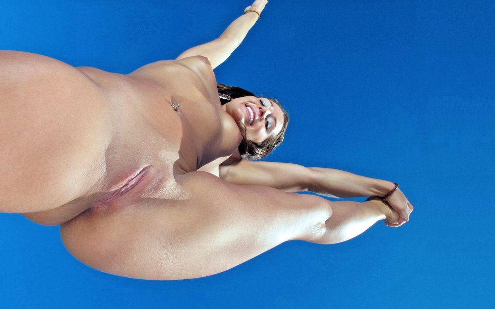 Women with hanging labia