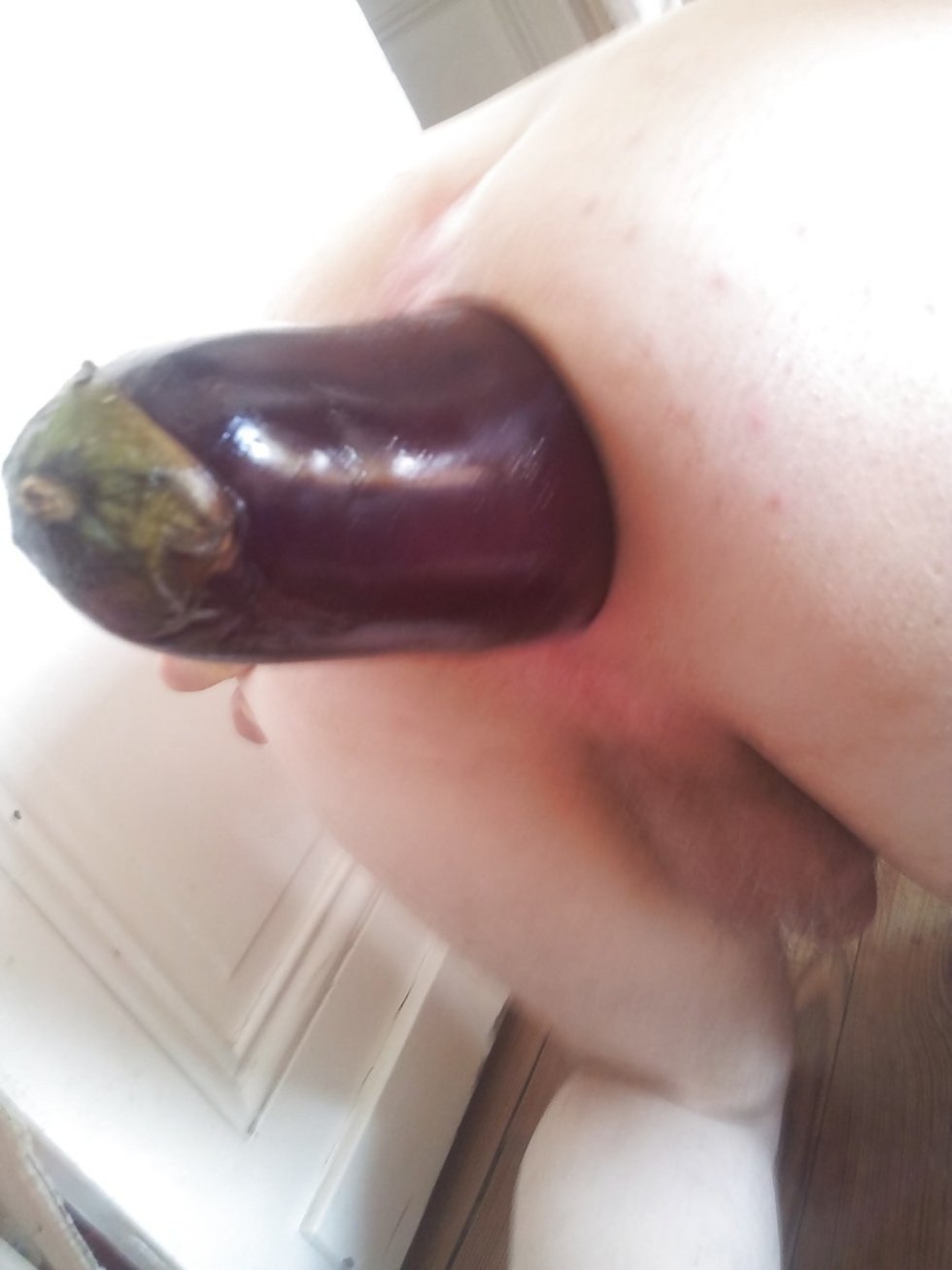 Huge eggplant in vagina