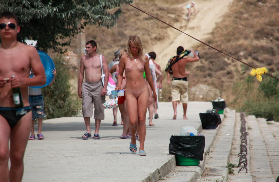 Koktebel naked among dressed