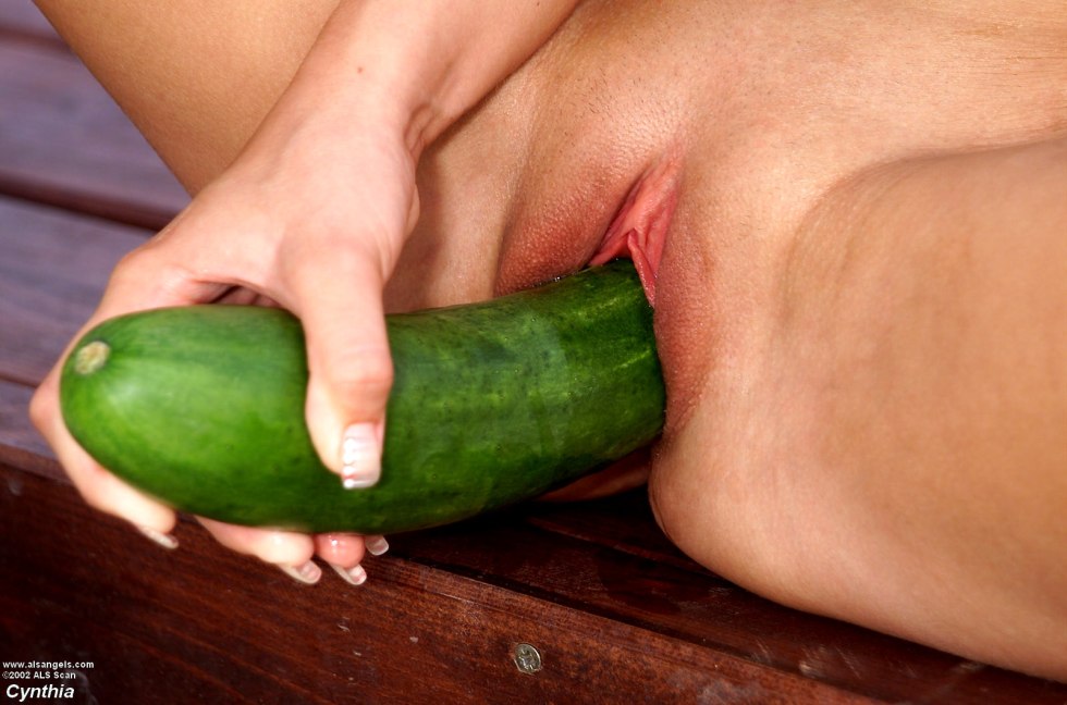 Huge zucchini in vagina