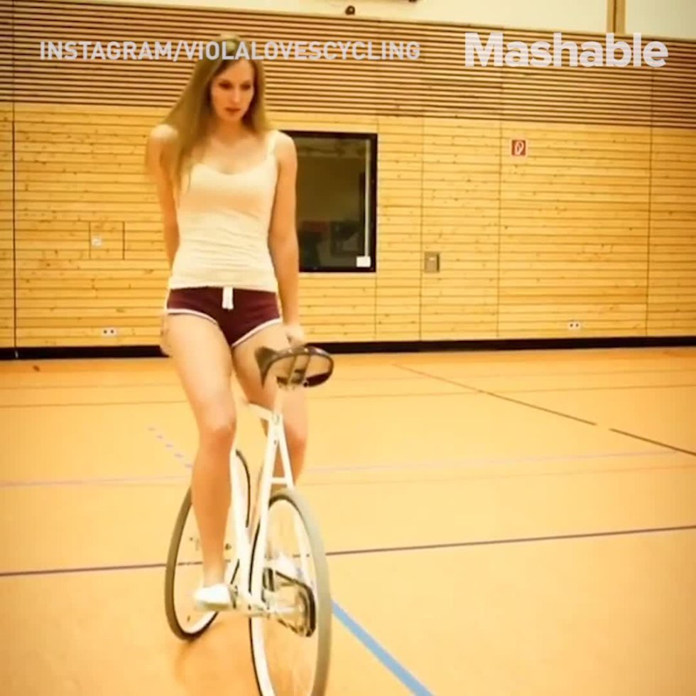 Man and woman on a bicycle