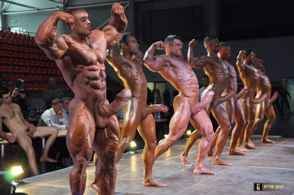 Competition of naked male members