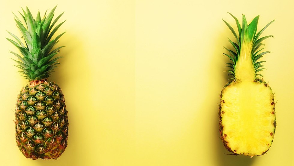 Half of the pineapple