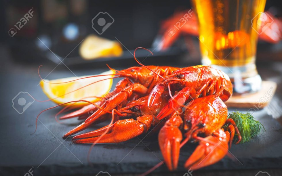 Boined Crayfish with Beer
