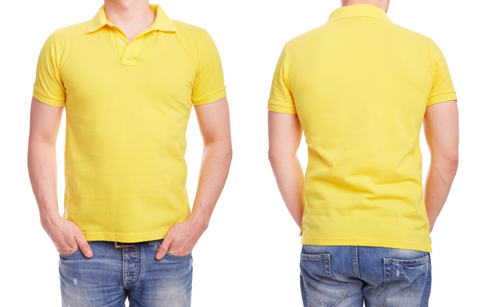 Yellow T -shirt is a layout