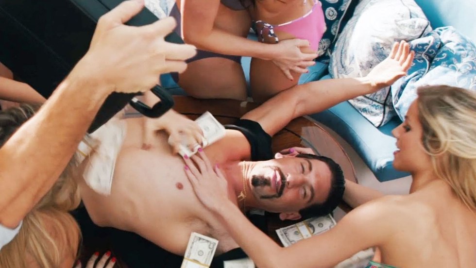 Wolf with Wall Street Orgy on an airplane