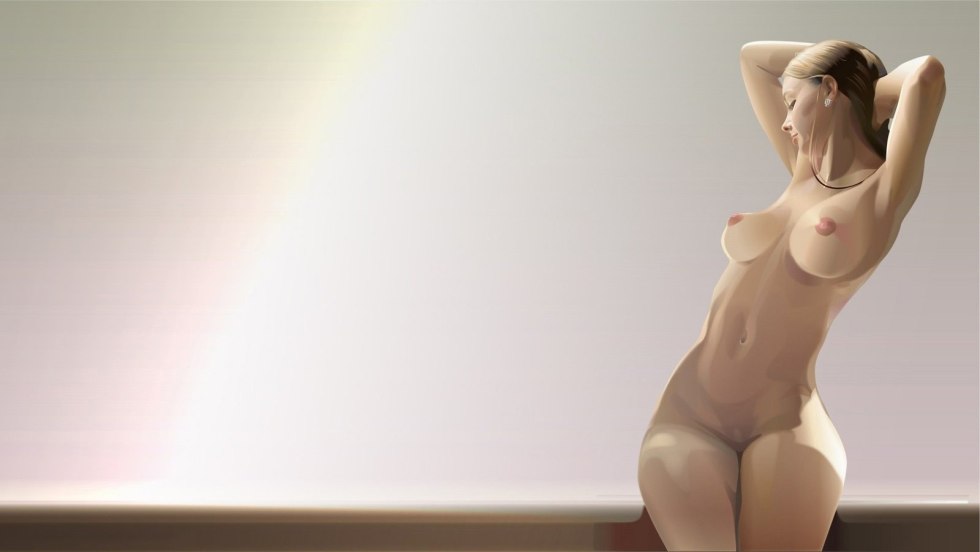 Naked women on a beautiful background